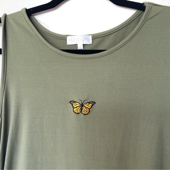 5x$25 Green Adjustable Embroidered Butterfly Dress - Picture 3 of 10